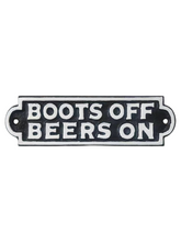 Load image into Gallery viewer, CAST IRON SIGN - BEERS ON
