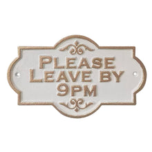Load image into Gallery viewer, CAST IRON SIGN - 9PM