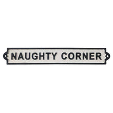 Load image into Gallery viewer, CAST IRON SIGN - NAUGHTY