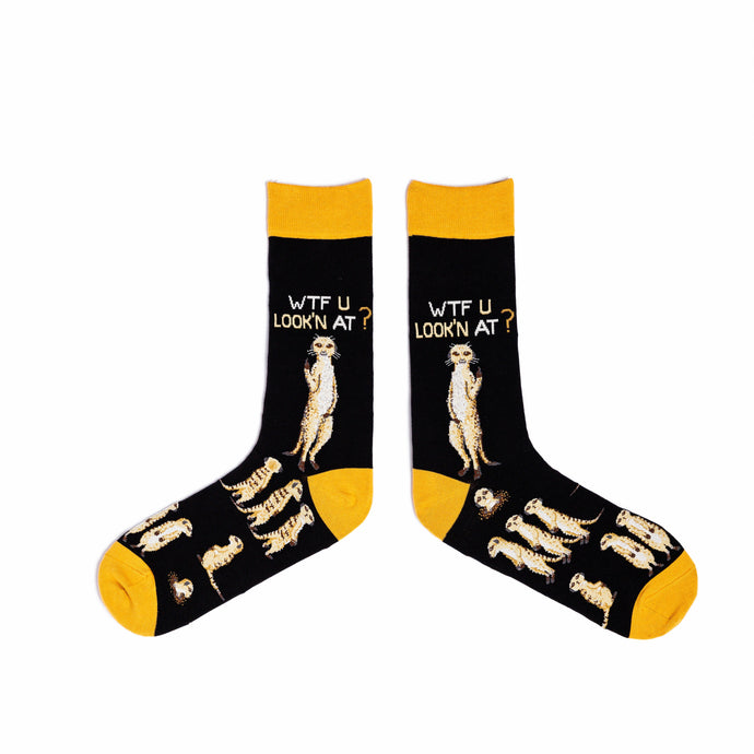 SPENCER FLYNN MENS SOCKS - MAD MEERKATS