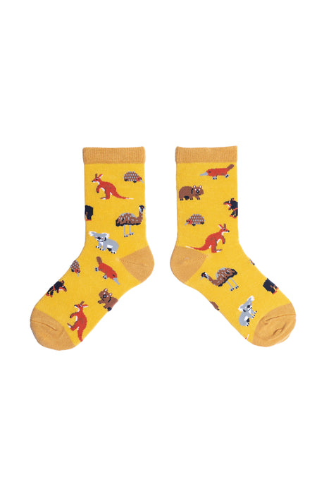 SPENCER FLYNN KIDS SOCKS - AUSTRALIAN ANIMALS AGE 4-6