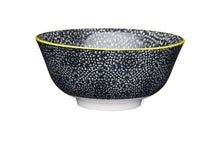 Load image into Gallery viewer, MIKASA NOODLE BOWL - BLACK FLORAL