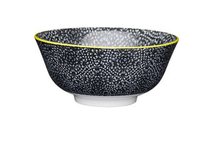 MIKASA NOODLE BOWL - BLACK FLORAL