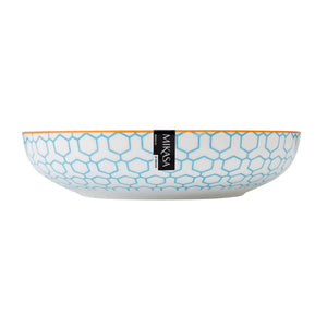 MIKASA COUPE BOWL - GEOMETRIC BLUE
