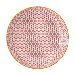 MIKASA COUPE BOWL - GEOMETRIC BLUE