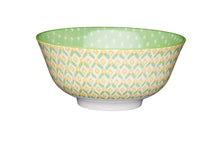 Load image into Gallery viewer, MIKASA NOODLE BOWL - GREEN GEOMETRIC