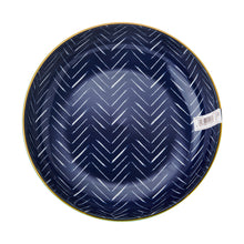 Load image into Gallery viewer, MIKASA COUPE BOWL - INDIGO CHEVRON