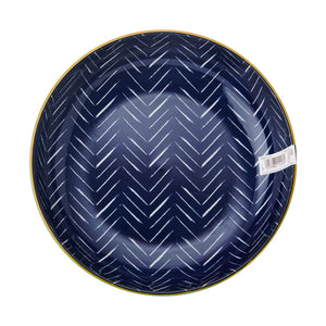 MIKASA COUPE BOWL - INDIGO CHEVRON