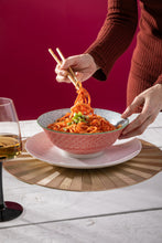 Load image into Gallery viewer, MIKASA RAMEN BOWL - GREY FLORAL