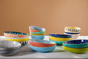 MIKASA COUPE BOWL - YELLOW ABSTRACT