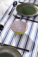 Load image into Gallery viewer, MIKASA NIBBLE BOWL - GREEN BLUE GEOMETRIC