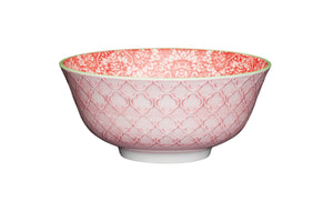 MIKASA NOODLE BOWL - RED DAMASK
