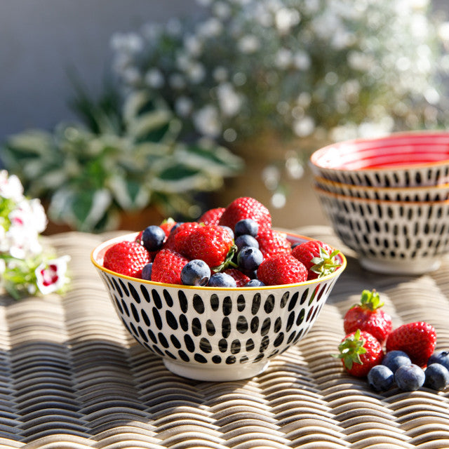 MIKASA NOODLE BOWL - RED SWIRL