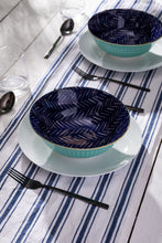 Load image into Gallery viewer, MIKASA RAMEN BOWL - INDIGO CHEVRON
