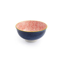 Load image into Gallery viewer, MIKASA NIBBLE BOWL - BLUE RED ARC