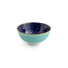 Load image into Gallery viewer, MIKASA NIBBLE BOWL - INDIGO CHEVRON