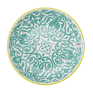 MIKASA COUPE BOWL - YELLOW BLUE GEOMETRIC