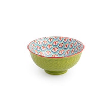 Load image into Gallery viewer, MIKASA NIBBLE BOWL - GREEN BLUE GEOMETRIC