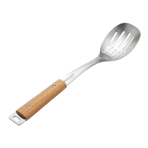 ECOLOGY ACACIA WOOD SLOTTED SPOON